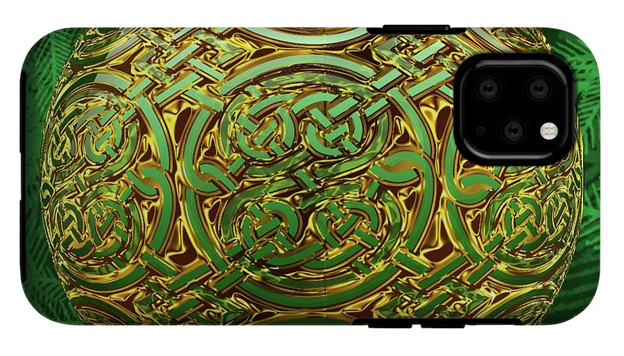 Gold Celtic Christmas Ornament - Phone Case