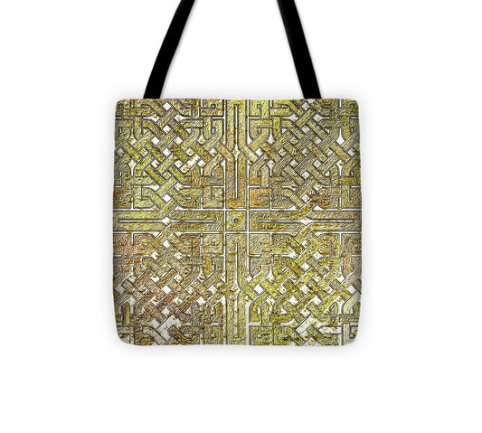 Gold Celtic Knot Square - Tote Bag