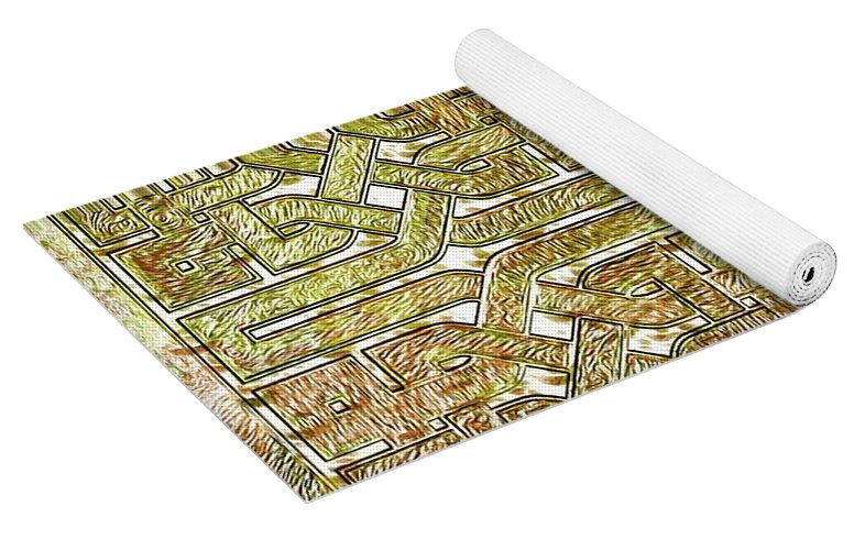 Gold Celtic Knot Square - Yoga Mat