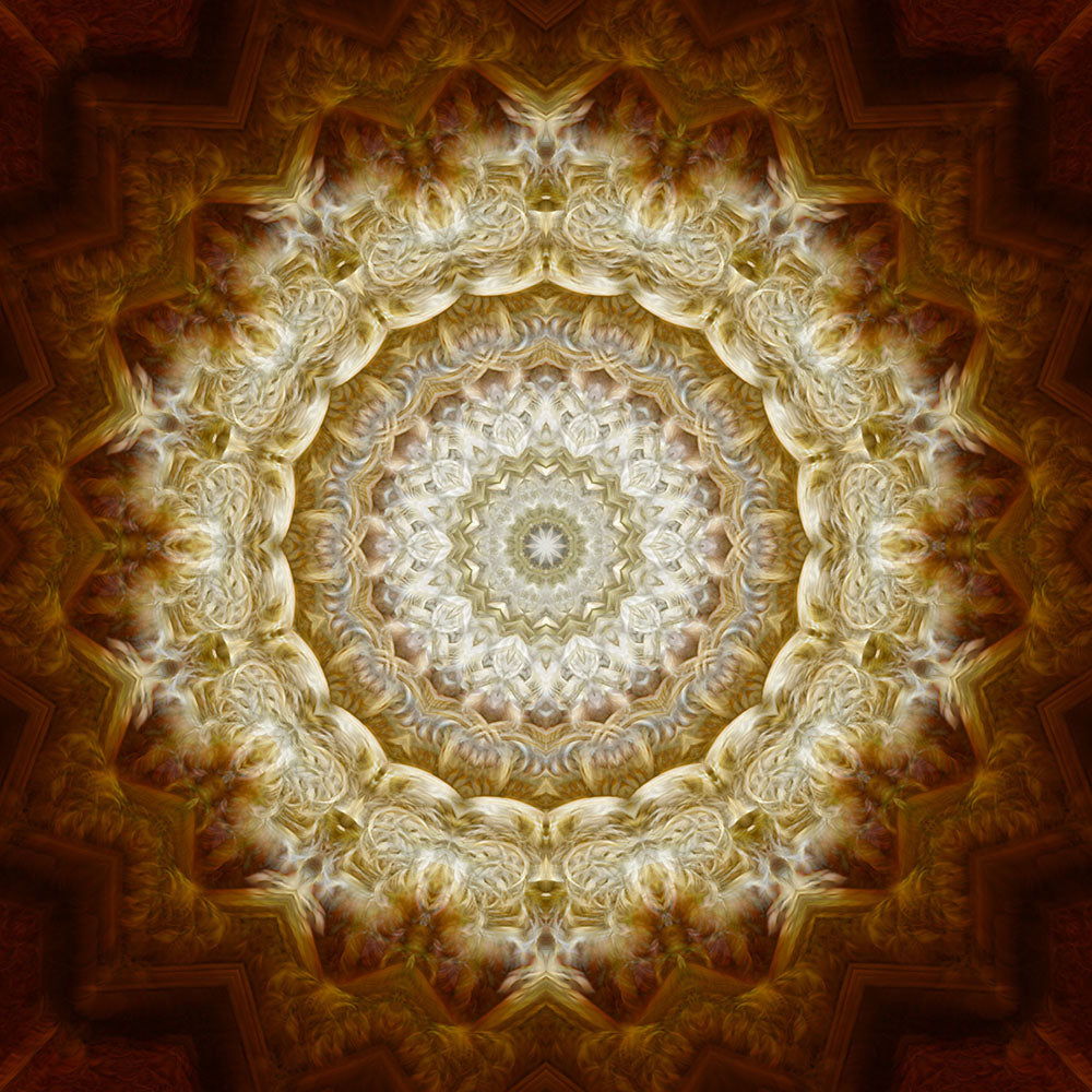 Gold Cloud Kaleidoscope Digital Image Download