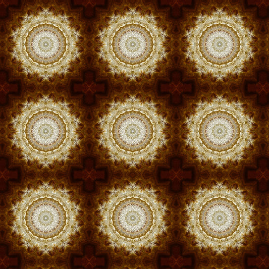 Gold Clouds Kaleidoscope Digital Image Download