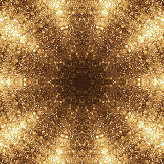 Gold Disco Kaleidoscope Digital Image Download