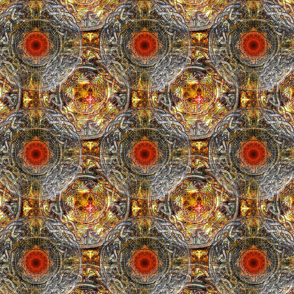Gold and Silver Celtic Knot pattern Digital Image Download