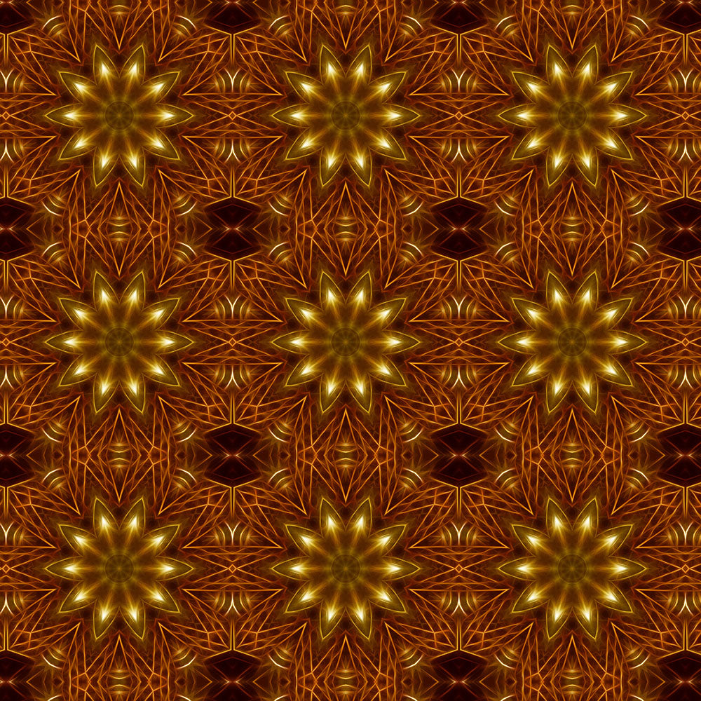 Gold Star Kaleidoscope Digital Image Download