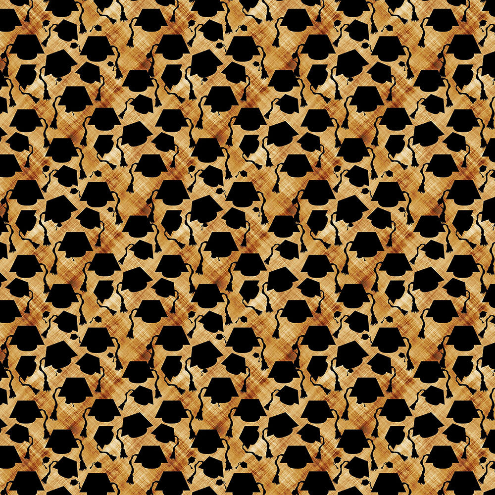 Graduation Hats Pattern Digital Image Download