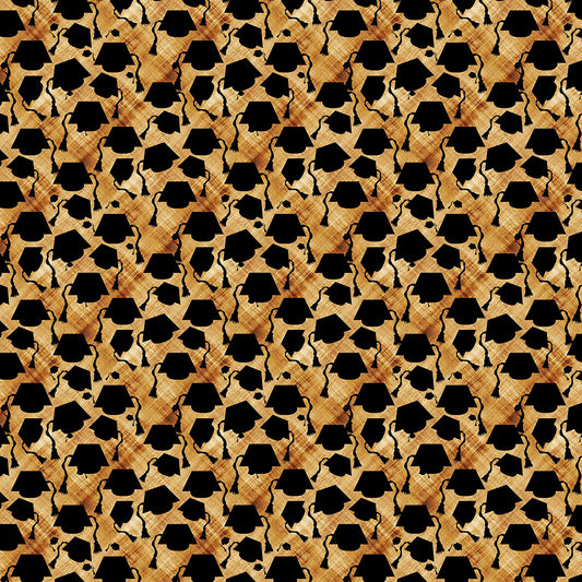 Graduation Hats Pattern Digital Image Download