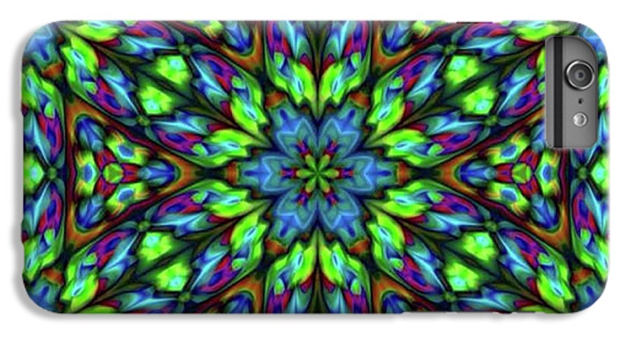 Green Blue Triangle Kaleidoscope - Phone Case