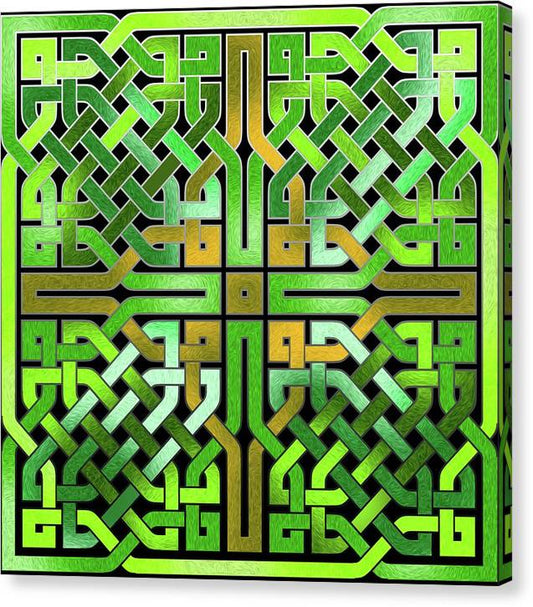 Green Celtic Knot - Canvas Print