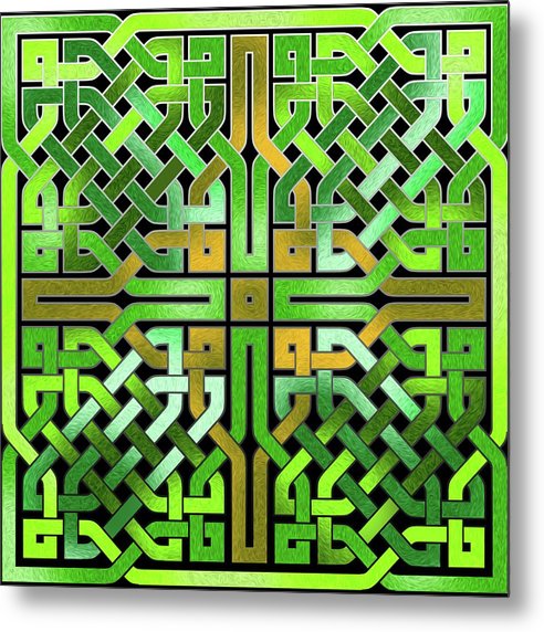 Green Celtic Knot - Metal Print
