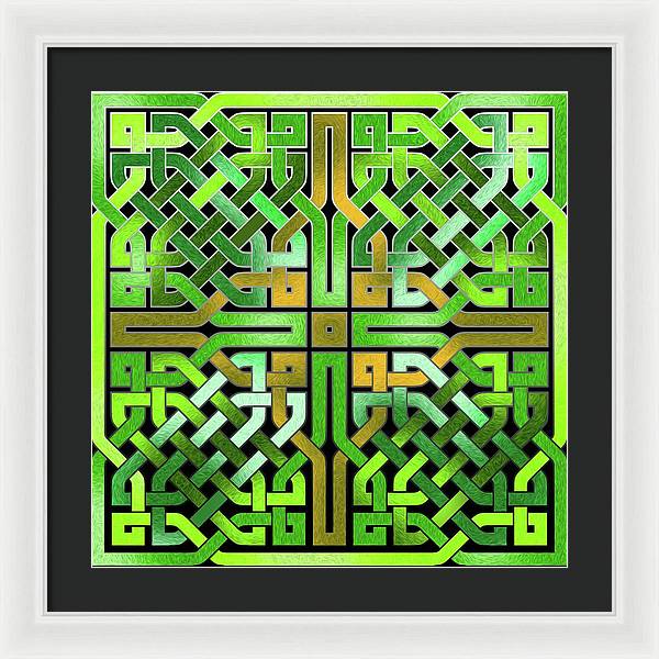 Green Celtic Knot - Framed Print