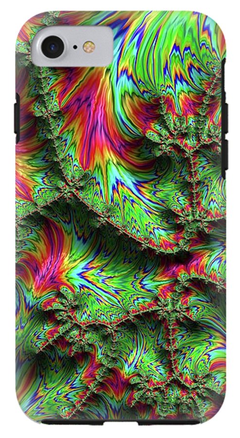 Green Feather Fractal - Phone Case