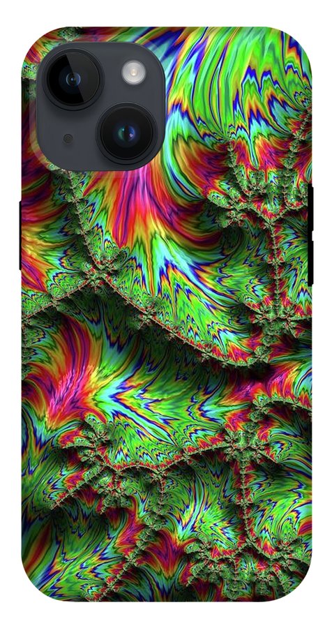 Green Feather Fractal - Phone Case