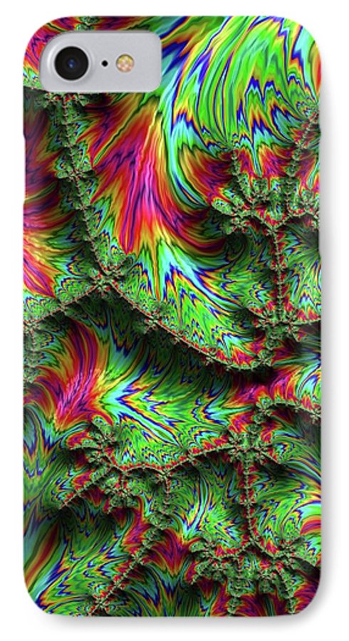 Green Feather Fractal - Phone Case
