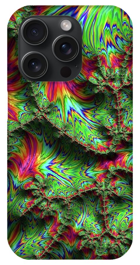 Green Feather Fractal - Phone Case