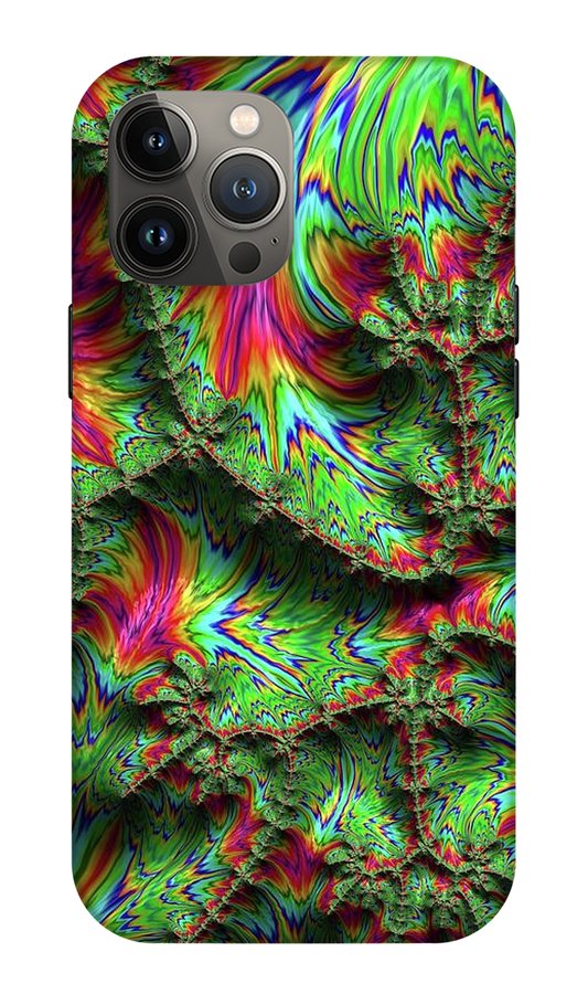 Green Feather Fractal - Phone Case