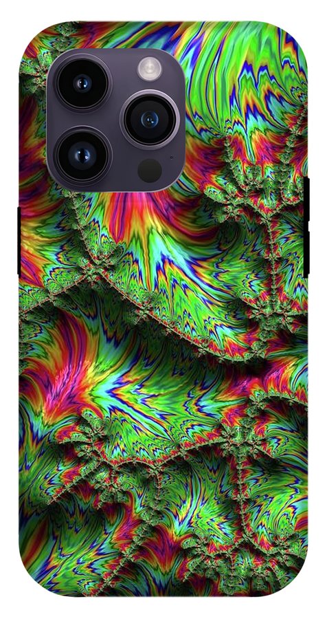Green Feather Fractal - Phone Case