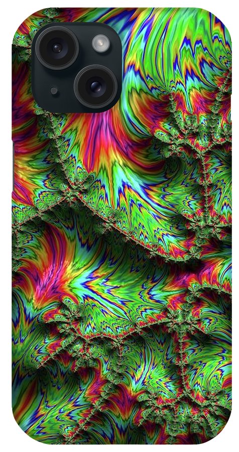 Green Feather Fractal - Phone Case