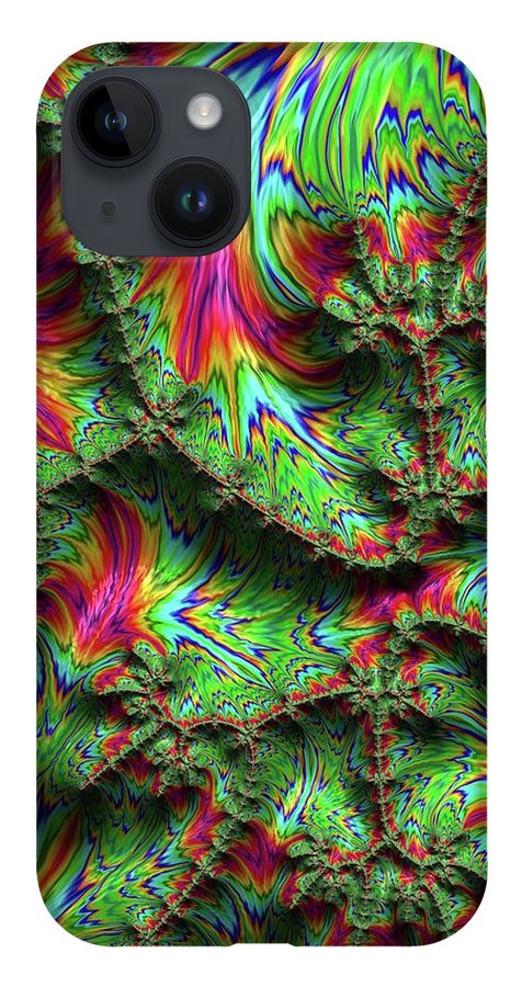 Green Feather Fractal - Phone Case