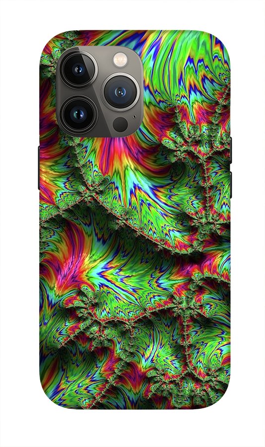 Green Feather Fractal - Phone Case