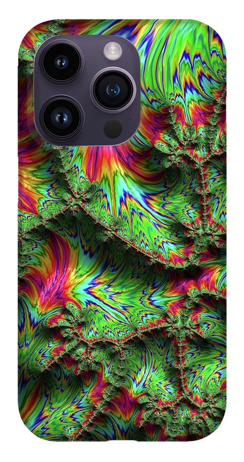 Green Feather Fractal - Phone Case