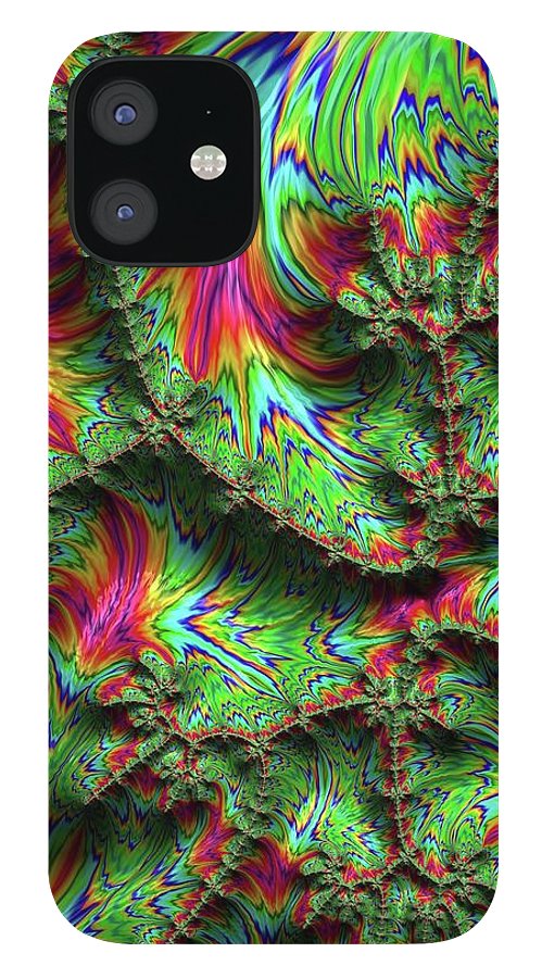 Green Feather Fractal - Phone Case