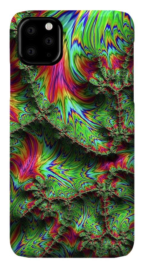 Green Feather Fractal - Phone Case