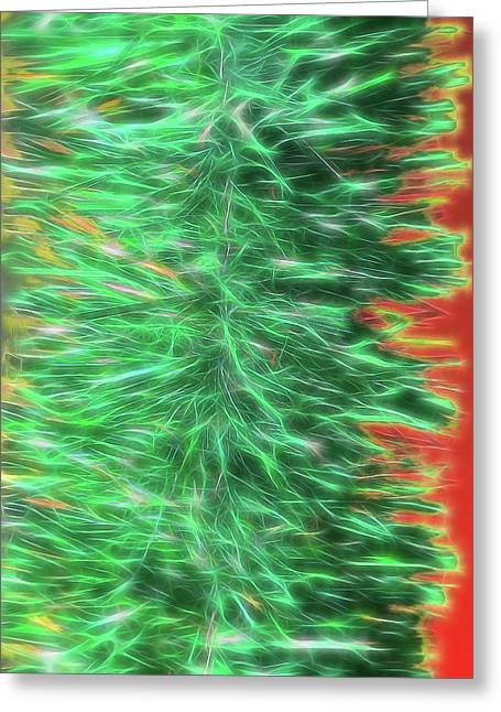 Green Garland Abstract - Greeting Card