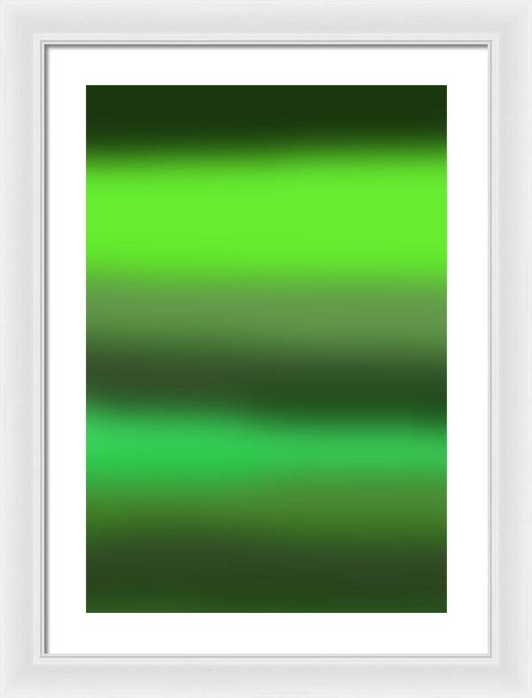 Green Grass Gradient - Framed Print