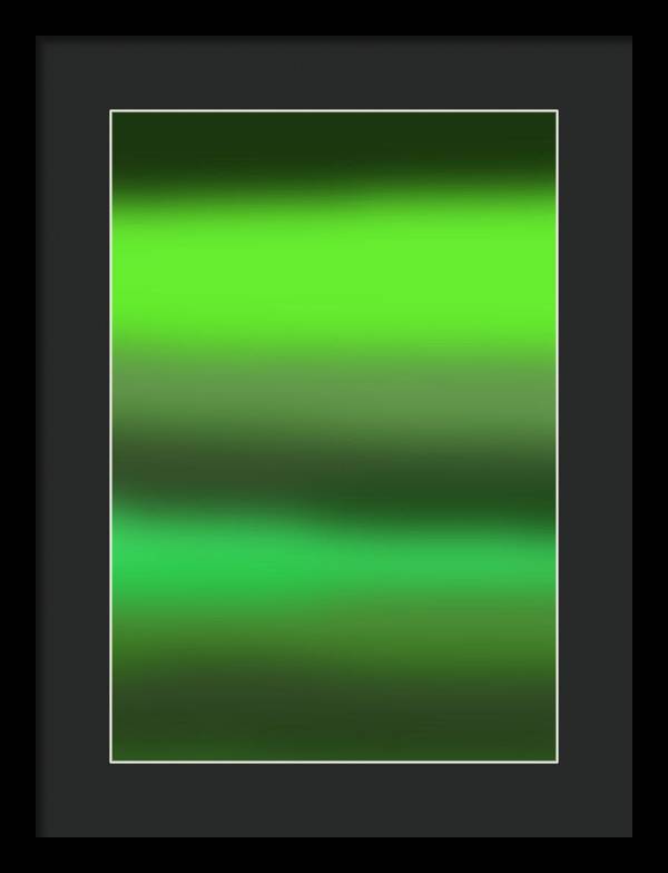 Green Grass Gradient - Framed Print
