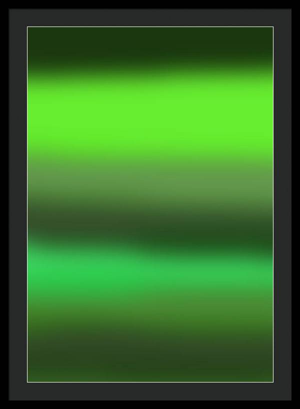 Green Grass Gradient - Framed Print