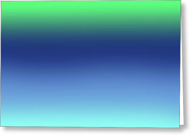 Green Navy Aqua Gradient - Greeting Card