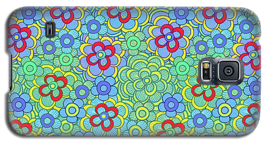 Green Retro Flowers - Phone Case