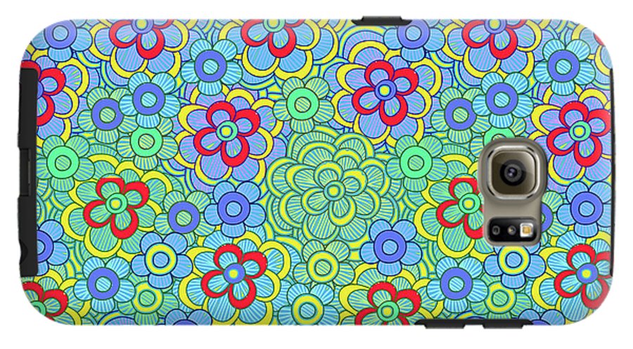 Green Retro Flowers - Phone Case