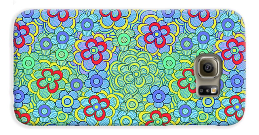 Green Retro Flowers - Phone Case