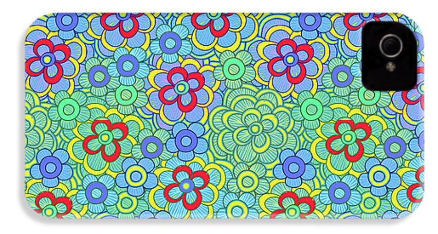 Green Retro Flowers - Phone Case
