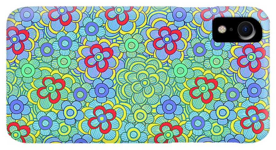 Green Retro Flowers - Phone Case