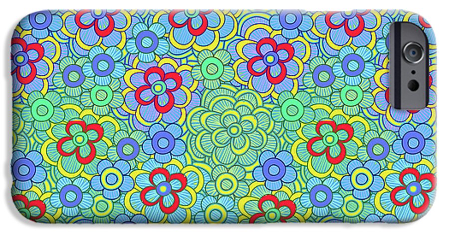 Green Retro Flowers - Phone Case