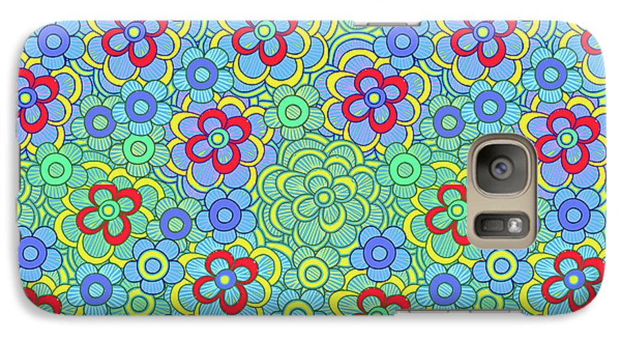 Green Retro Flowers - Phone Case