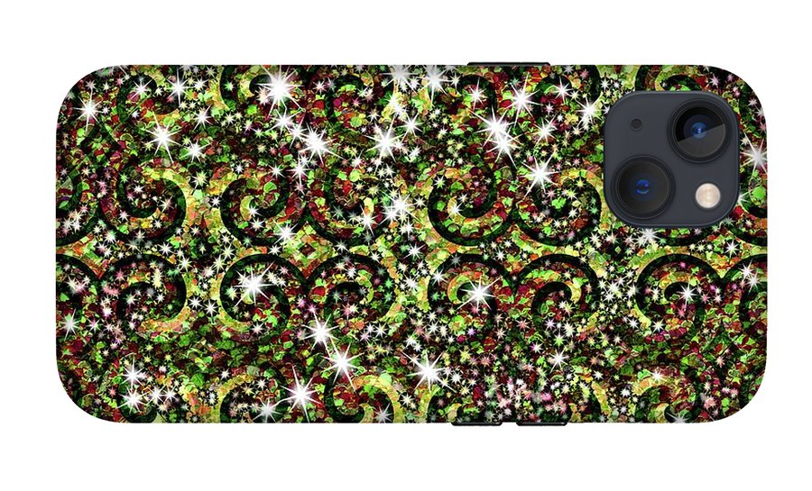 Green Sparkle Swirl - Phone Case