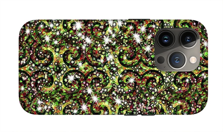 Green Sparkle Swirl - Phone Case