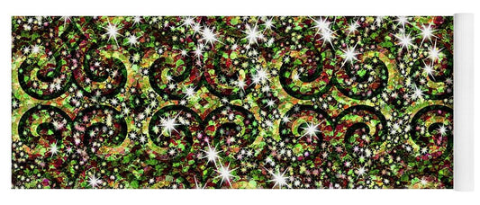 Green Sparkle Swirl - Yoga Mat