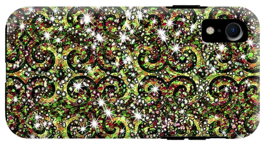 Green Sparkle Swirl - Phone Case