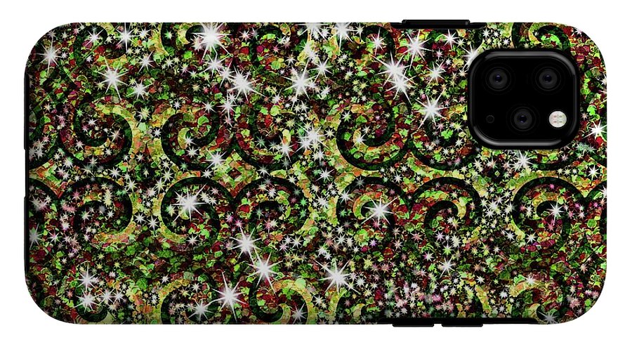 Green Sparkle Swirl - Phone Case