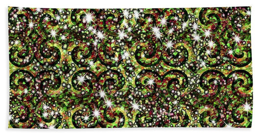 Green Sparkle Swirl - Bath Towel