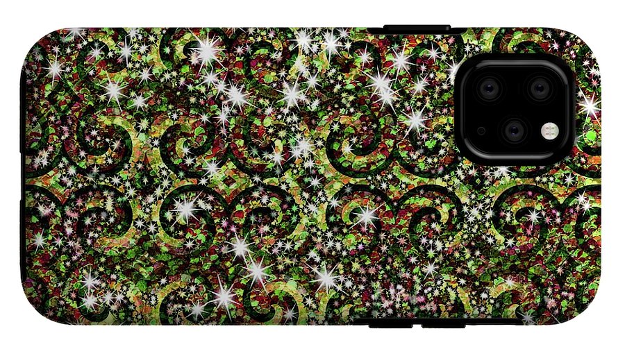 Green Sparkle Swirl - Phone Case