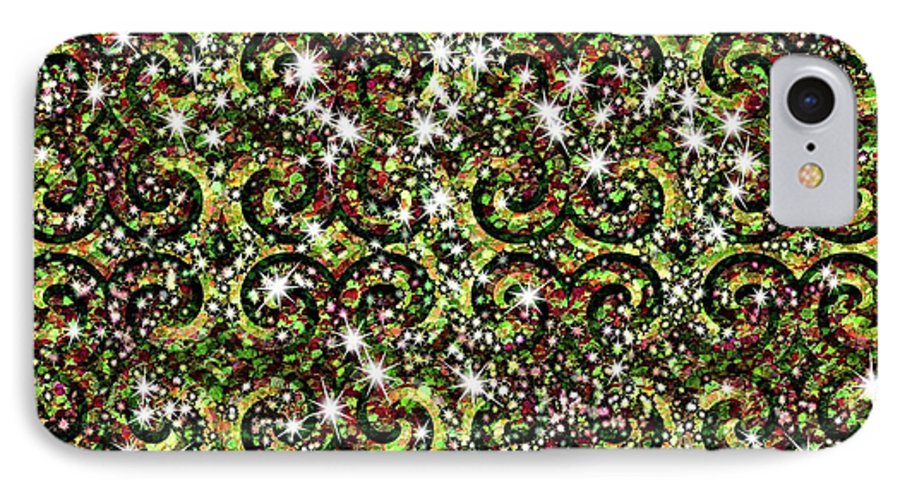 Green Sparkle Swirl - Phone Case