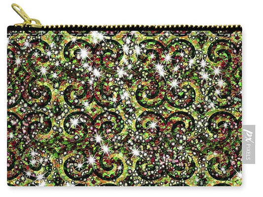 Green Sparkle Swirl - Carry-All Pouch
