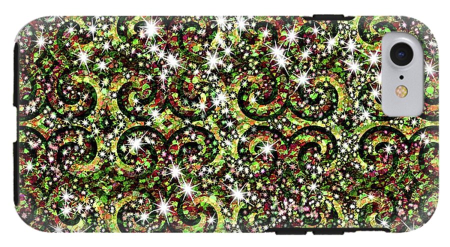 Green Sparkle Swirl - Phone Case