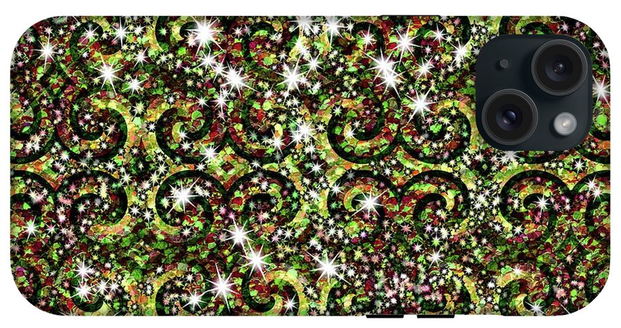 Green Sparkle Swirl - Phone Case