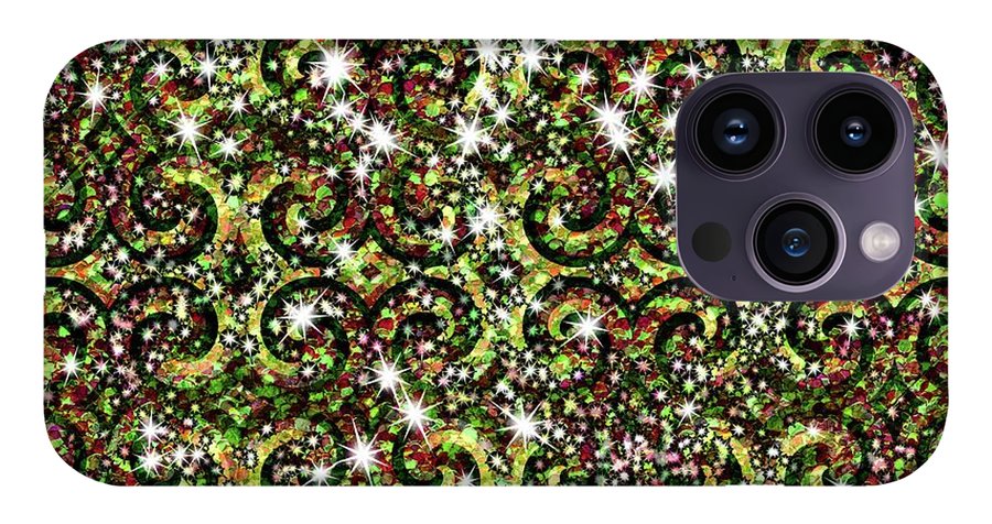 Green Sparkle Swirl - Phone Case
